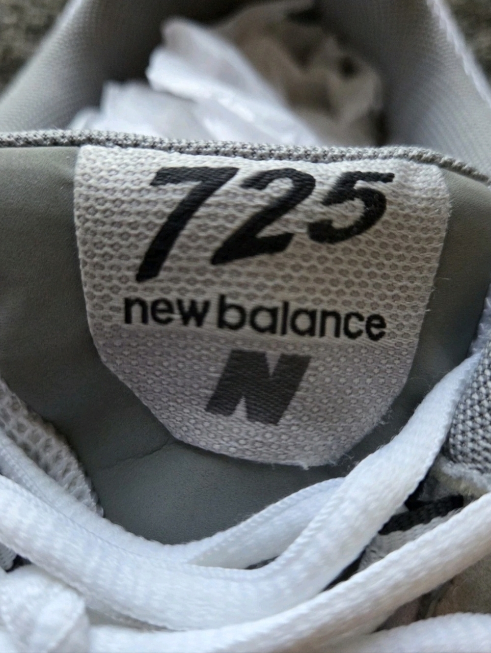 New Balance 725 ML725CD White Metallic Silver Slate Grey US Men's Size 10.5 - Picture 9 of 11
